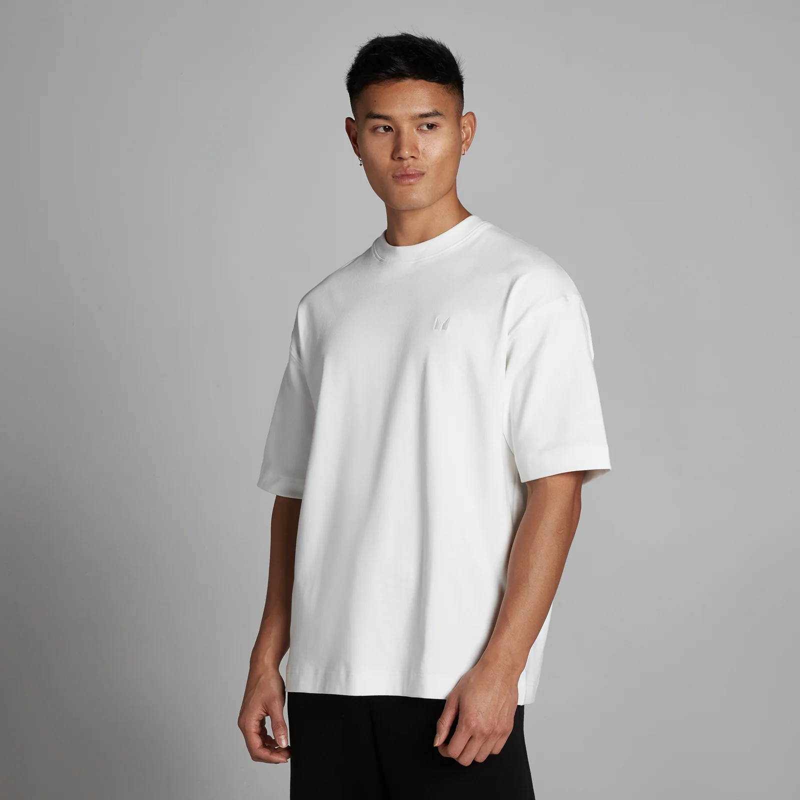 MP Pánské Oversized Bavlněné Tričko - Bílá - XS Obrázek 1