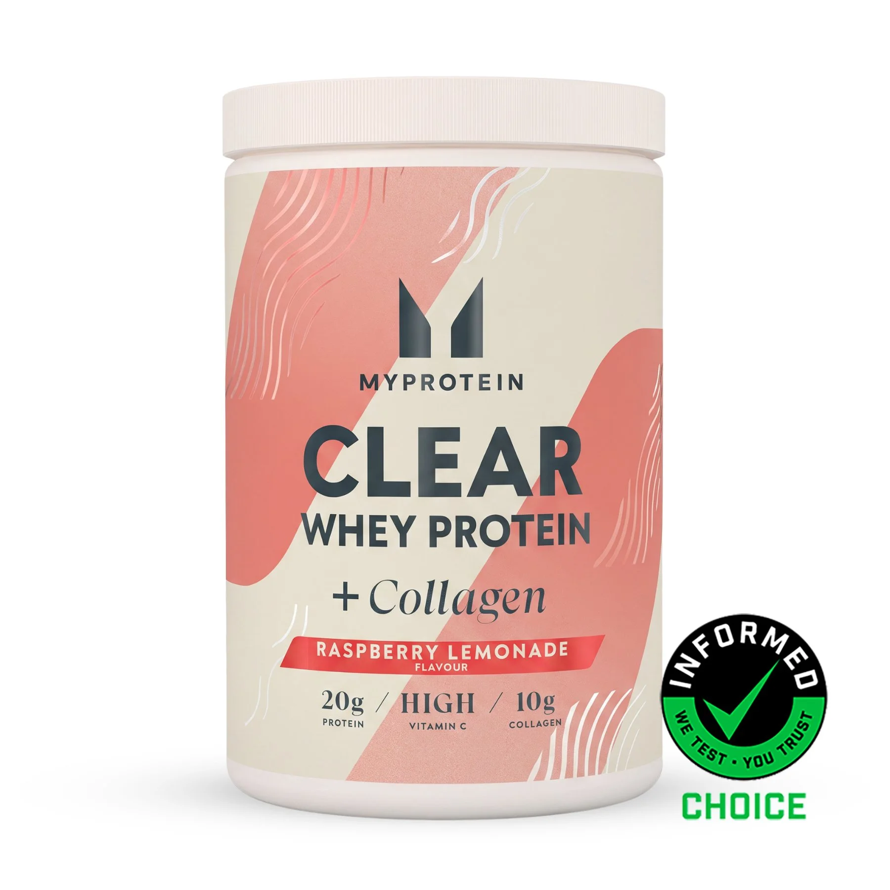 Clear Protein | Syrovátka a kolagen - 500g - 20Porcí - Malinová Limonáda Obrázek 1