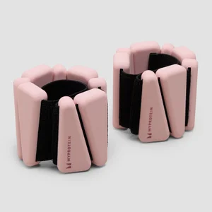 Myprotein Silikonová Zátěž na Kotníky/Zápěstí v Tašce (1lbs) - Růžová - Colour Blush