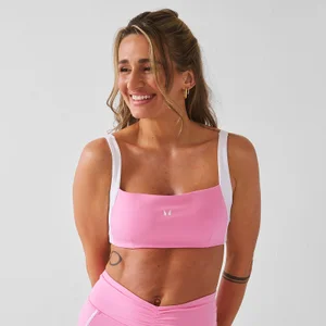 MP Dámská X Tatiana Kontrastní Sportovní Podprsenka s Překříženými Zády - Růžová - Size XS