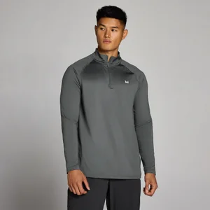 MP Pánská Tréninková Mikina se Zipem 1/4 - Tmavě Šedá - Size M