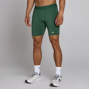 MP Pánské Hybrid Tříčtvrteční Legíny s Kapsami - Závodní Zelená - Size XS