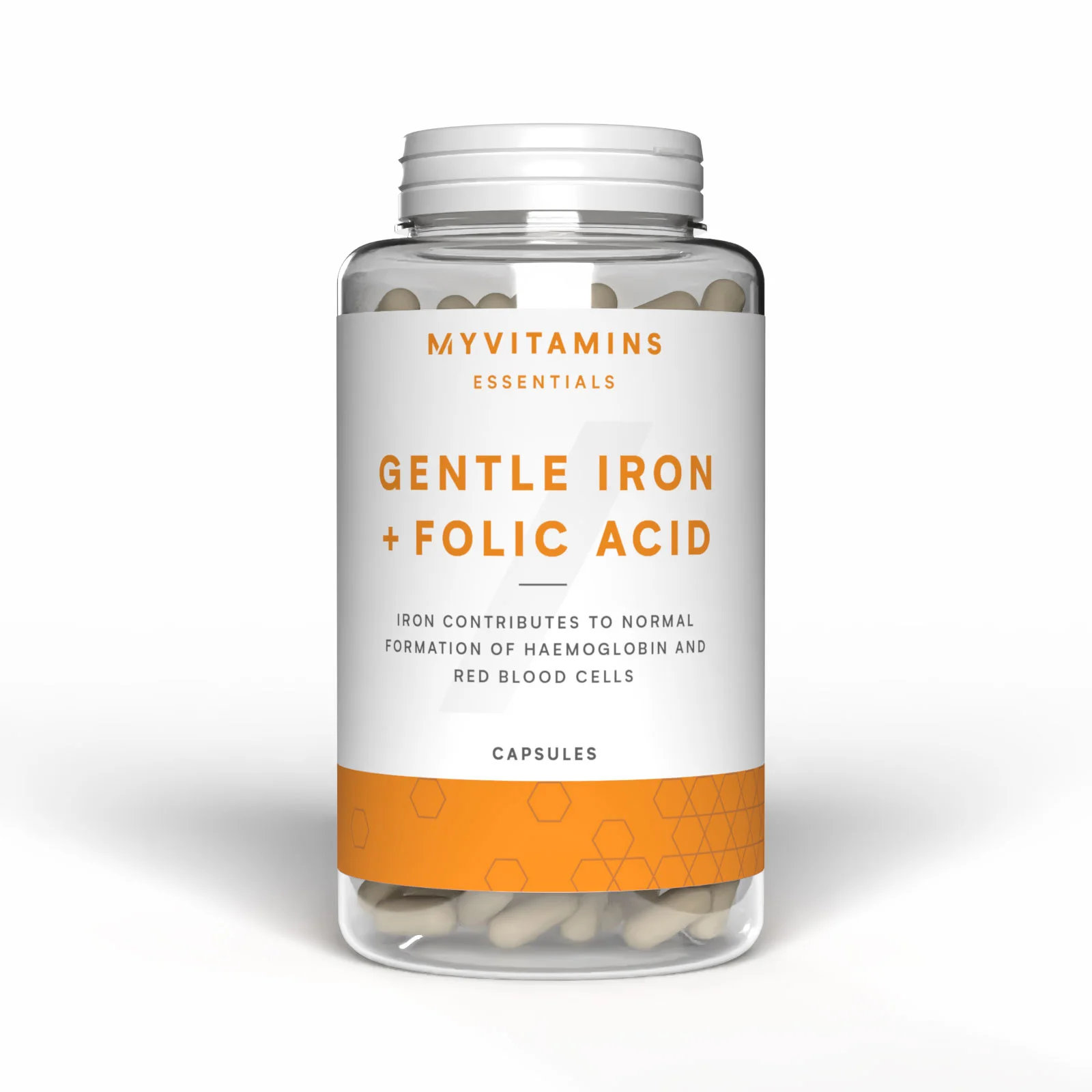 Gentle Iron Bisglycinate + Folic Acid - 30 Capsules, 30Porcí - Bez příchuti Obrázek 1
