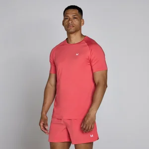 MP Pánské Tréningové Tričko s Krátkým Rukávem - Kurtová Červená - Size XS