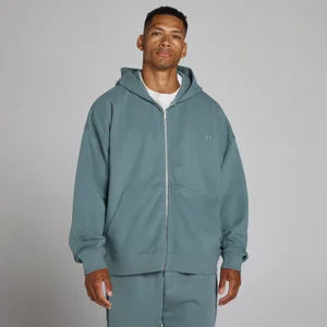 Volná Mikina s Oboustranným Zipem - Budoucnostní Modrá - Size L