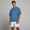 MP Pánské Bavlněné Tričko Oversized s Vintage Úpravou - Modrá