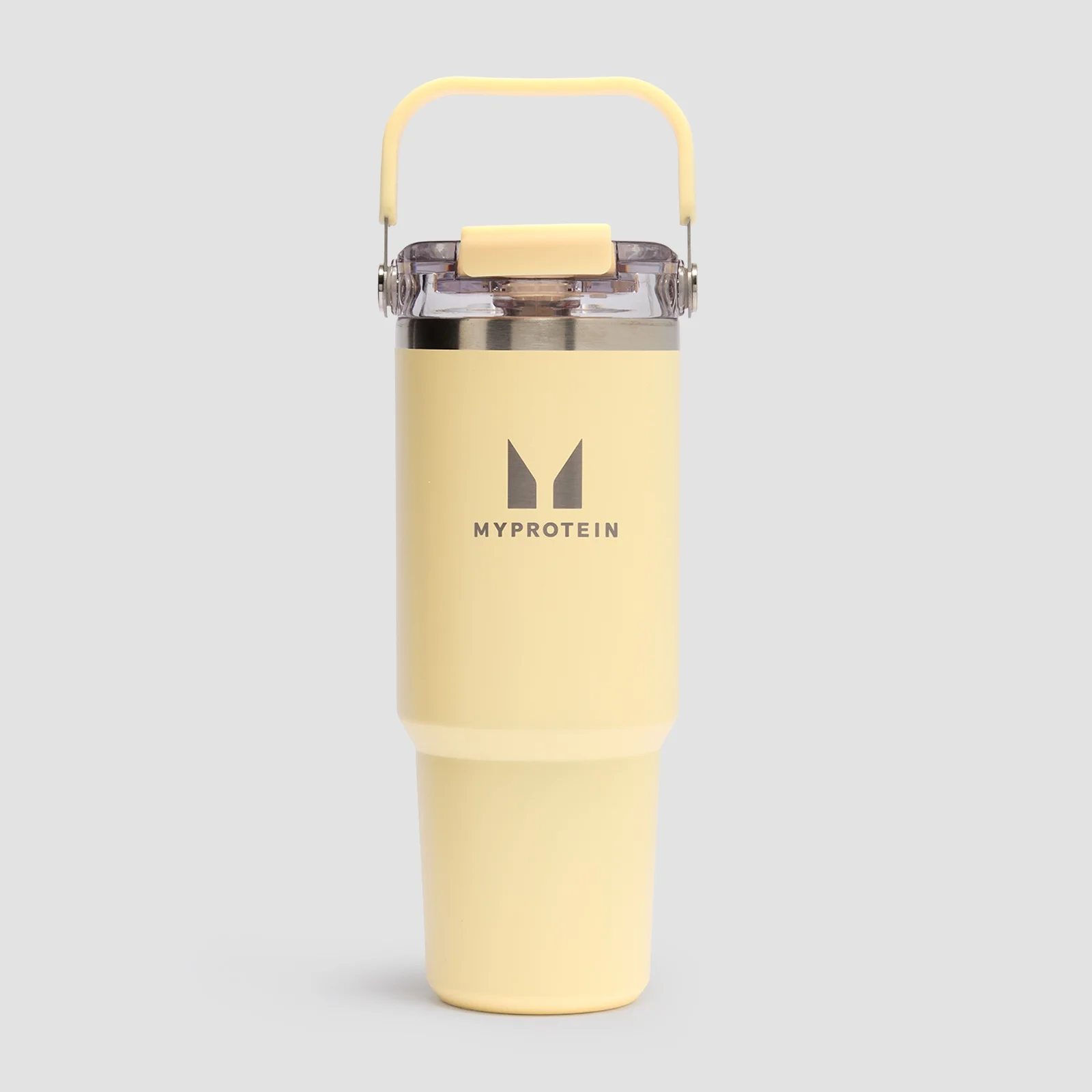 Myprotein Recyklovaná Kovová Láhev s Horní Rukojetí a Brčkem 900ml - Máslová Obrázek 1