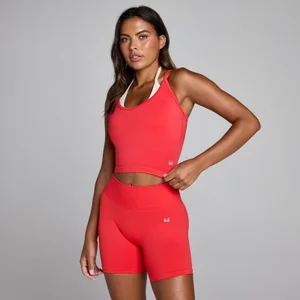 MP Dámské Bezešvé Vrstvené Tílko - Karmínová - Size XS