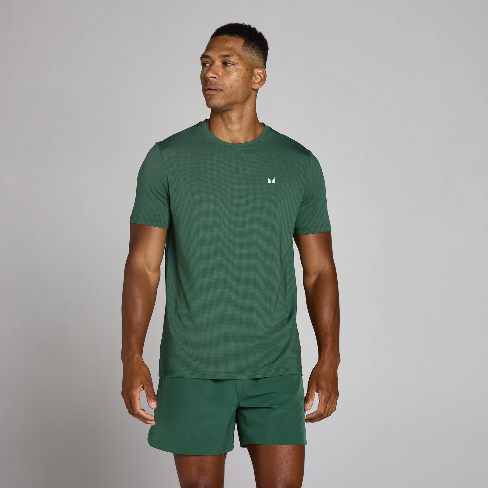 MP Men's Training Grid T-Shirt - Racing Green - M Obrázek 1
