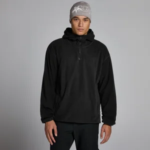 MP Pánská Fleecová Mikina se Zipem 1/4 - Černá - Size XS