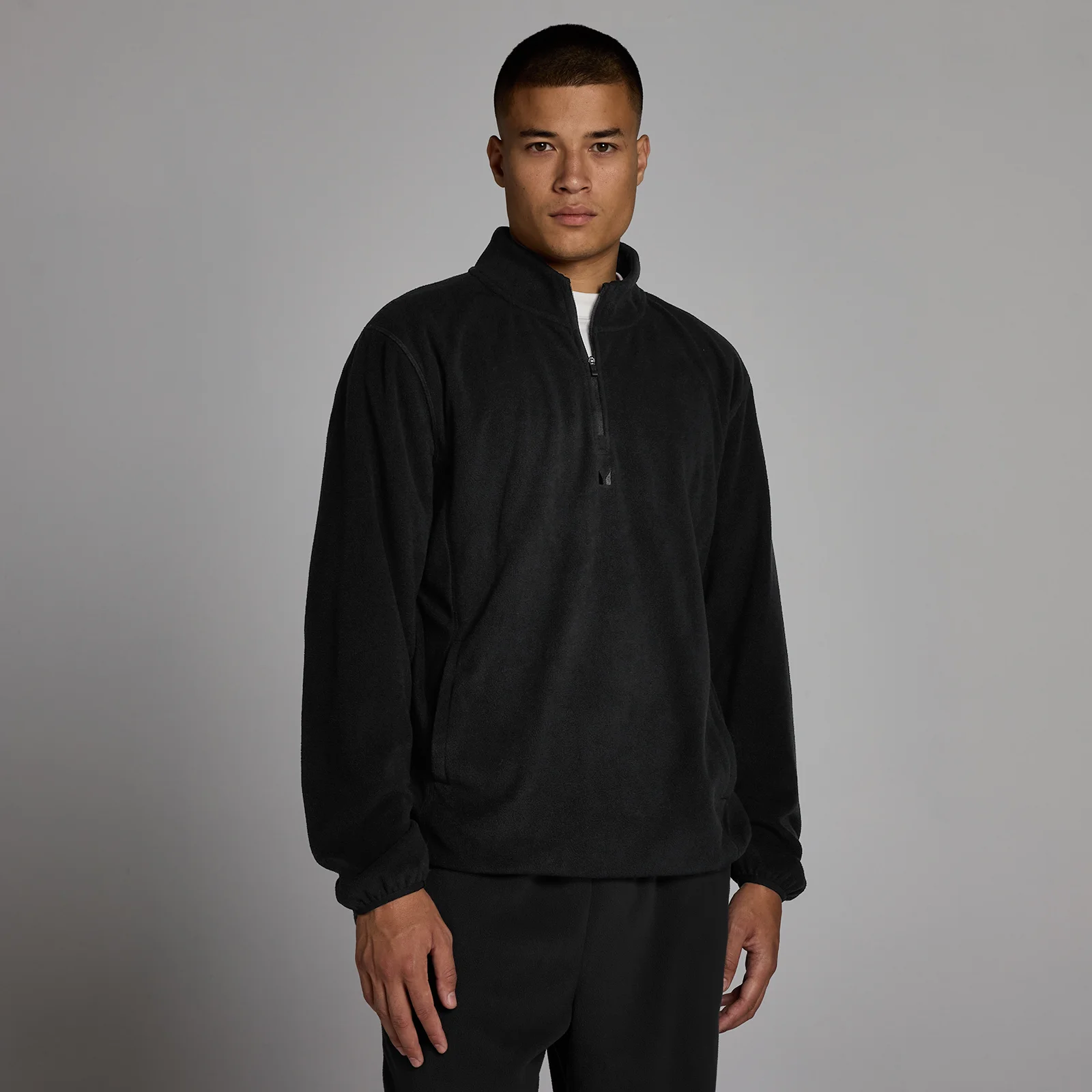 MP Pánská Fleecová Mikina 1/4 Zip - Černá - L Obrázek 1