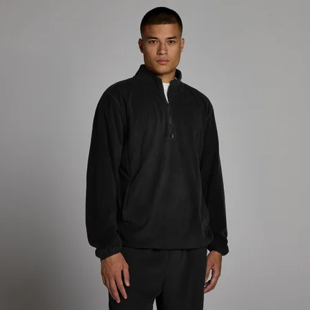 MP Pánská Fleecová Mikina 1/4 Zip - Černá