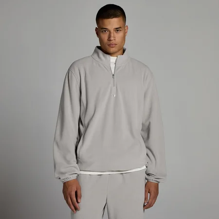 MP Pánská Fleecová Mikina 1/4 Zip - Šedá