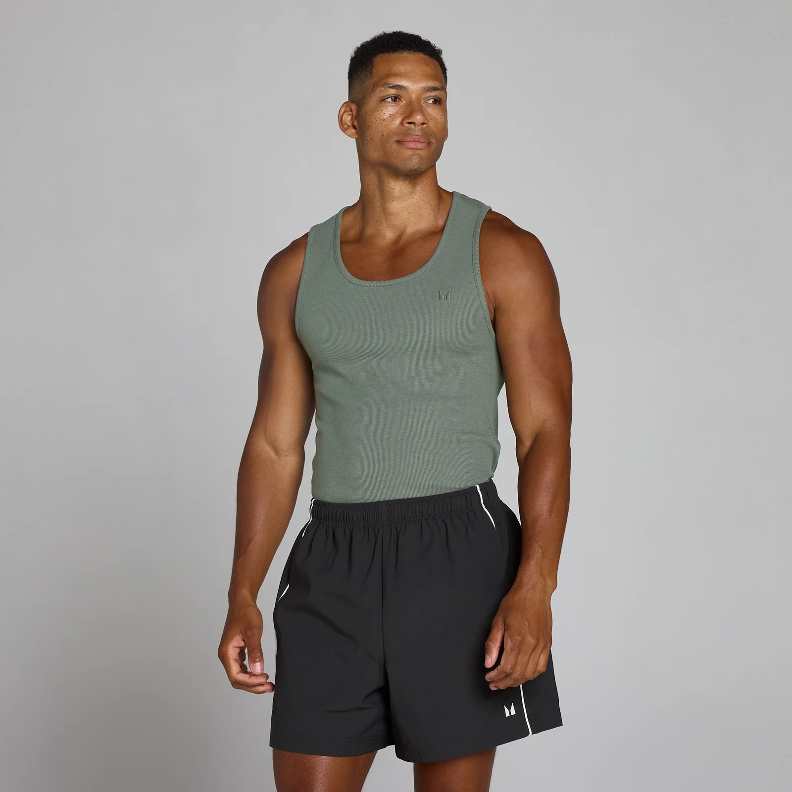 MP Pánské Lift Žebrované Tílko Muscle Fit - Kovově Šedá - XXXL Obrázek 1