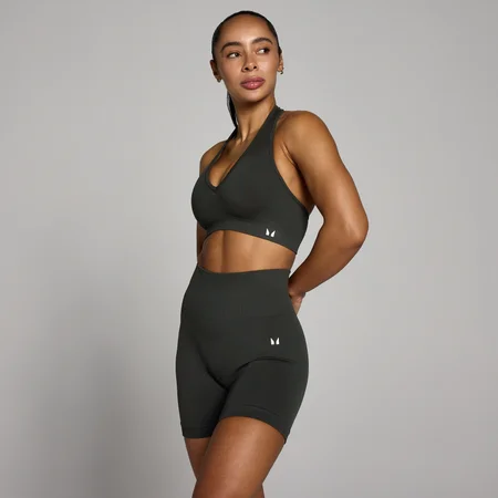 MP Dámská Tempo Seamless Halter Neck Podprsenka – Noční Šeď