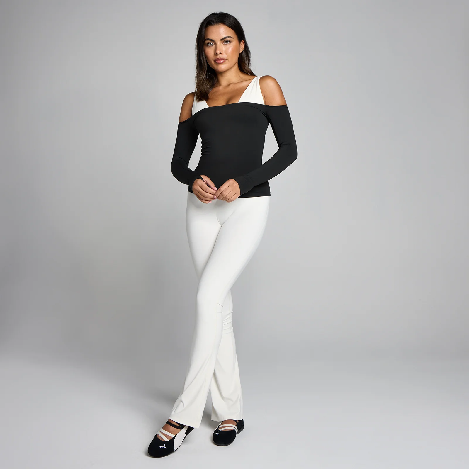 MP Dámské Tempo Off The Shoulder LS Top - Černá - S Obrázek 3
