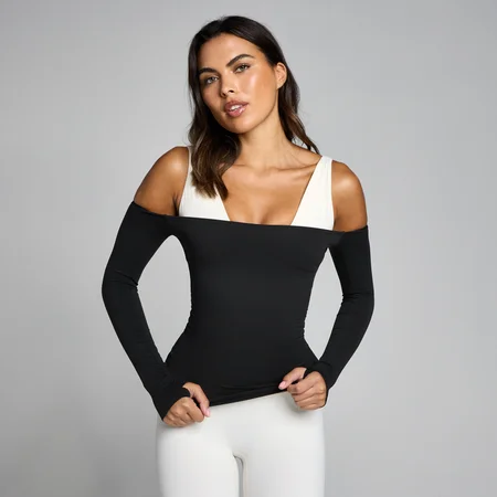 MP Dámské Tempo Off The Shoulder LS Top - Černá