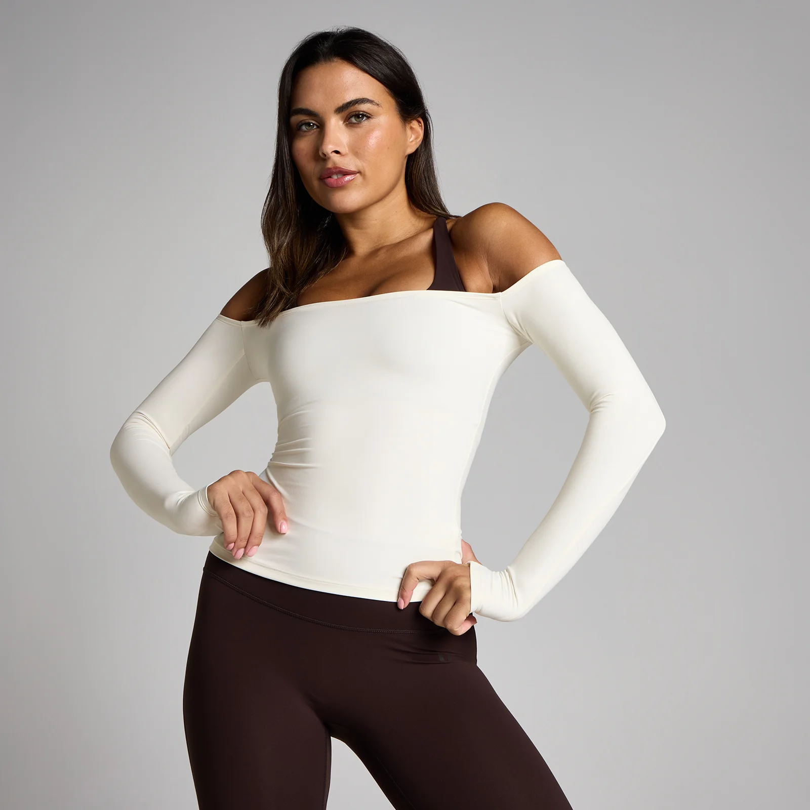 MP Dámské Tempo Off The Shoulder LS Top - Vanilka - XS Obrázek 1