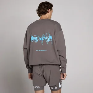 MP Unisex Mikina Hybrid s Grafikou - Popelavě Šedá - Size XS