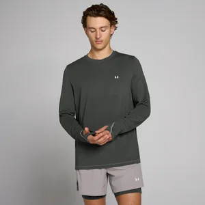 Pánské tričko MP Velocity Ultra s dlouhým rukávem - Vybledlá Černá - Size XS