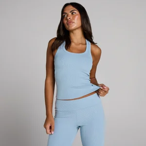 MP Dámské Žebrované Tílko se Zabudovanou Podprsenkou - Jeansově Modrá - Size XS
