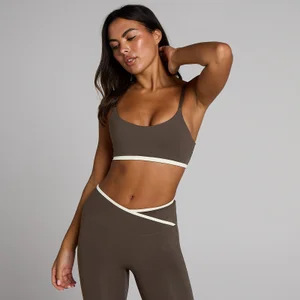 MP Dámská Sportovní Podprsenka Tempo Contrast - Čokoládová - Size XXL