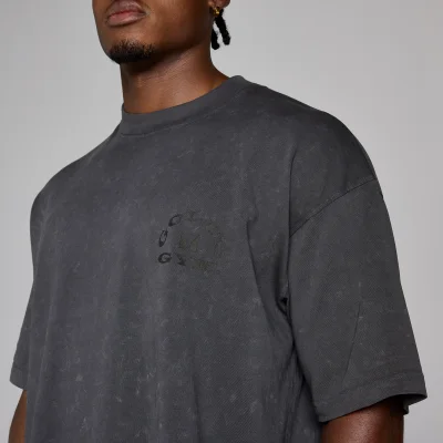 MP X Gold's Pánské Washed Graphic Oversized Tričko - Washed Coal - XS Obrázek 6
