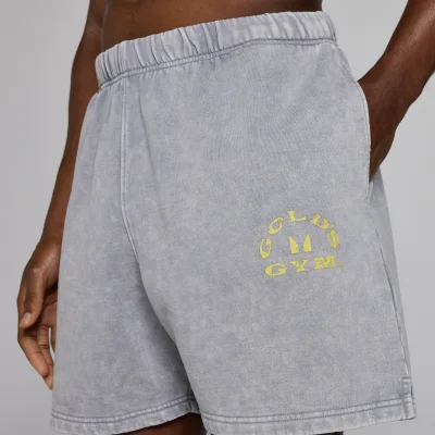 MP X Gold's Pánské Washed Graphic Oversized Sweat Šortky - Steel Blue - XS Obrázek 6
