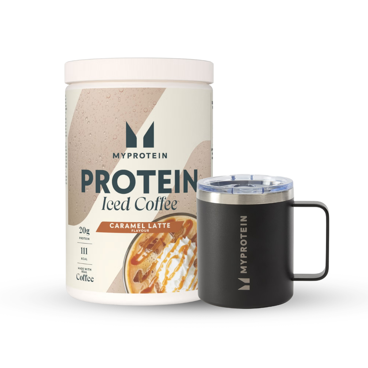 Proteinový balíček ledové kávy - 20Porcí - Black Coffee Cup - Iced Caramel Latte Obrázek 1