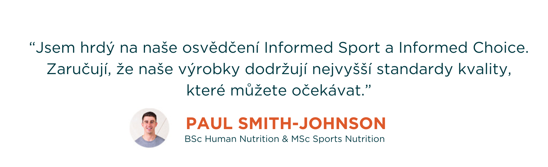 Testimonial from Paul Smith-Johnson about Informed Choice and Informed Sport